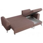 Narożnik HUGO L - uniwersalny - różowy, boucle