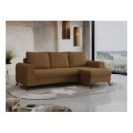 Narożnik HUGO L - uniwersalny - brązowy, boucle