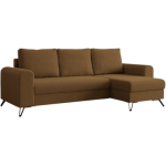 Narożnik HUGO L - uniwersalny - brązowy, boucle