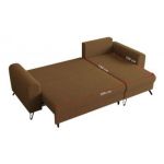 Narożnik HUGO L - uniwersalny - brązowy, boucle