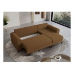 Narożnik HUGO L - uniwersalny - brązowy, boucle