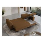 Narożnik HUGO L - uniwersalny - brązowy, boucle