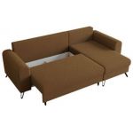 Narożnik HUGO L - uniwersalny - brązowy, boucle