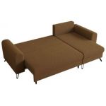 Narożnik HUGO L - uniwersalny - brązowy, boucle