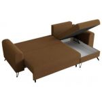 Narożnik HUGO L - uniwersalny - brązowy, boucle