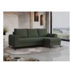 Narożnik HUGO L - uniwersalny - zielony, boucle