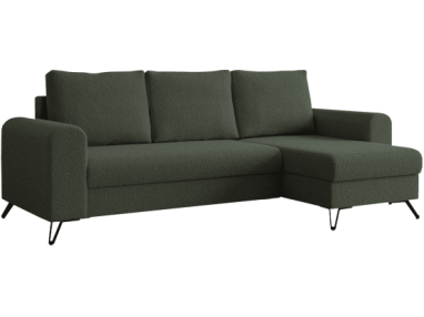 Narożnik HUGO L - uniwersalny - zielony, boucle