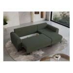 Narożnik HUGO L - uniwersalny - zielony, boucle