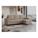 Narożnik HUGO L - uniwersalny - jasnobrązowy, boucle