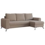 Narożnik HUGO L - uniwersalny - jasnobrązowy, boucle