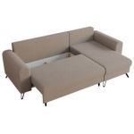 Narożnik HUGO L - uniwersalny - jasnobrązowy, boucle