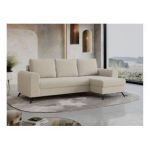 Narożnik HUGO L - uniwersalny - kremowy, boucle