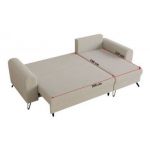 Narożnik HUGO L - uniwersalny - kremowy, boucle