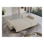 Narożnik HUGO L - uniwersalny - kremowy, boucle