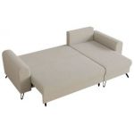 Narożnik HUGO L - uniwersalny - kremowy, boucle