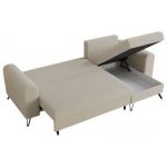 Narożnik HUGO L - uniwersalny - kremowy, boucle