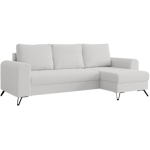 Narożnik HUGO L - uniwersalny - biały, boucle