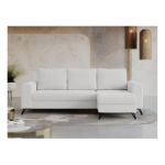 Narożnik HUGO L - uniwersalny - biały, boucle