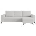 Narożnik HUGO L - uniwersalny - biały, boucle