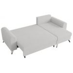 Narożnik HUGO L - uniwersalny - biały, boucle