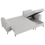 Narożnik HUGO L - uniwersalny - biały, boucle