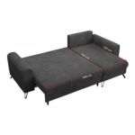 Narożnik HUGO L - uniwersalny - ciemnoszary, sztruks