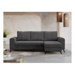 Narożnik HUGO L - uniwersalny - ciemnoszary, sztruks