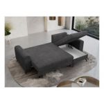 Narożnik HUGO L - uniwersalny - ciemnoszary, sztruks