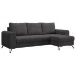 Narożnik HUGO L - uniwersalny - ciemnoszary, sztruks