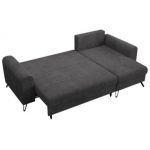 Narożnik HUGO L - uniwersalny - ciemnoszary, sztruks