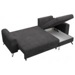 Narożnik HUGO L - uniwersalny - ciemnoszary, sztruks