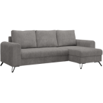 Narożnik HUGO L - uniwersalny - jasnoszary, sztruks