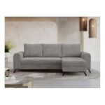 Narożnik HUGO L - uniwersalny - jasnoszary, sztruks