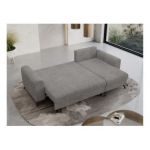 Narożnik HUGO L - uniwersalny - jasnoszary, sztruks