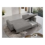 Narożnik HUGO L - uniwersalny - jasnoszary, sztruks