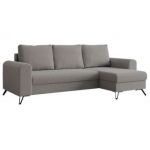 Narożnik HUGO L - uniwersalny - jasnoszary, sztruks