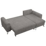 Narożnik HUGO L - uniwersalny - jasnoszary, sztruks