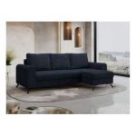 Narożnik HUGO L - uniwersalny - ciemnoniebieski, sztruks