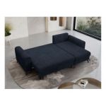 Narożnik HUGO L - uniwersalny - ciemnoniebieski, sztruks