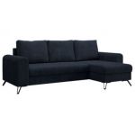 Narożnik HUGO L - uniwersalny - ciemnoniebieski, sztruks