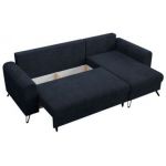 Narożnik HUGO L - uniwersalny - ciemnoniebieski, sztruks