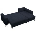 Narożnik HUGO L - uniwersalny - ciemnoniebieski, sztruks