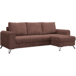 Narożnik HUGO L - uniwersalny - brązowy, sztruks