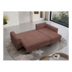 Narożnik HUGO L - uniwersalny - brązowy, sztruks