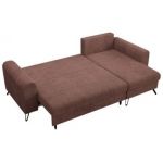 Narożnik HUGO L - uniwersalny - brązowy, sztruks