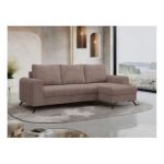 Narożnik HUGO L - uniwersalny - różowy, sztruks