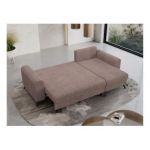 Narożnik HUGO L - uniwersalny - różowy, sztruks