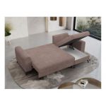 Narożnik HUGO L - uniwersalny - różowy, sztruks