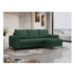 Narożnik HUGO L - uniwersalny - zielony, sztruks