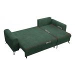 Narożnik HUGO L - uniwersalny - zielony, sztruks